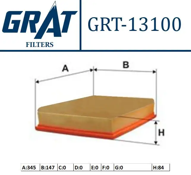 GRAT 13100 Hava Filtresi 1444QW resmi