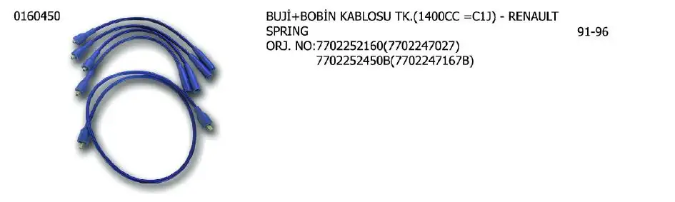 ÜNÜVAR 0160450 Buji Kablosu resmi
