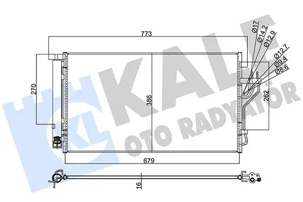 KALE 353105 Klima Radyatörü 976062Y500 resmi