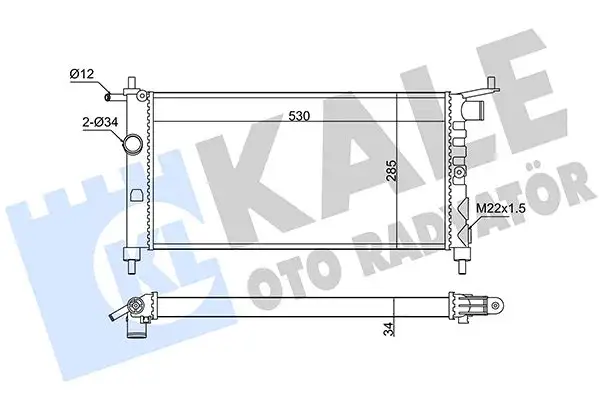 KALE 351235 Radyatör 52488849 resmi