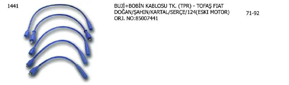 ÜNÜVAR 1441 Buji Kablosu resmi
