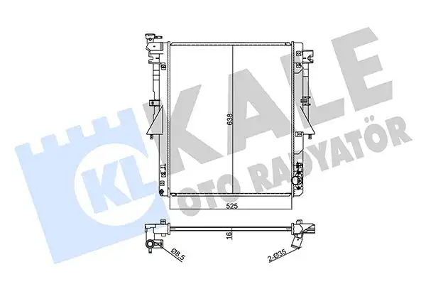 KALE 355070 Radyatör 6000605263 resmi