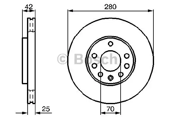 BOSCH 0986478883 Ön Fren Diski resmi