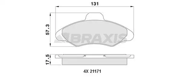 BRAXIS AA0185 Ön Fren Balatası resmi