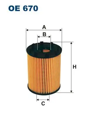 FILTRON OE670 Yağ Filtresi resmi