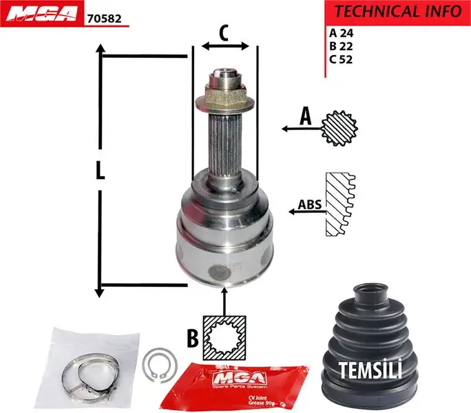 MGA 70582 Aks Kafası (Dış) 3812200206 resmi