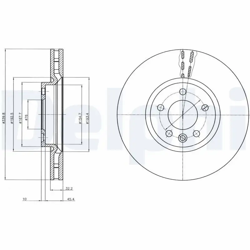 DELPHI BG9106 Ön Fren Diski 7E0615301F resmi