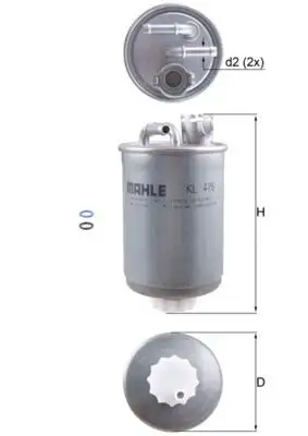 MAHLE KL476D Yakıt Filtresi resmi