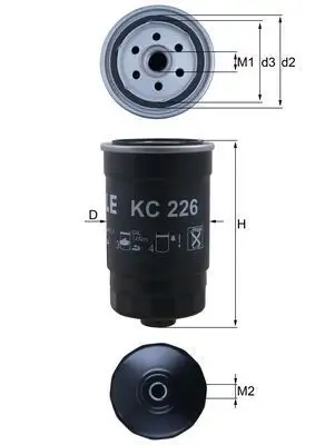 MAHLE KC226 Yakıt Filtresi resmi