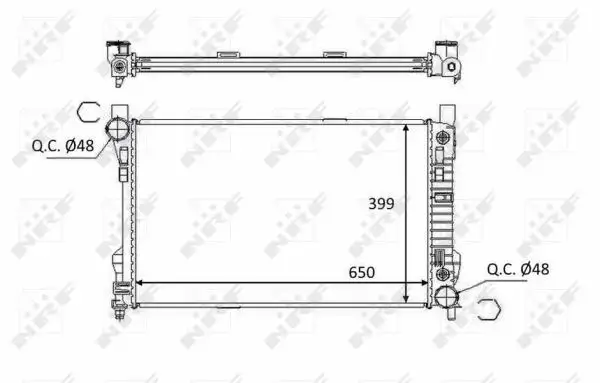 NRF 58390 Radyatör A2035004703 resmi