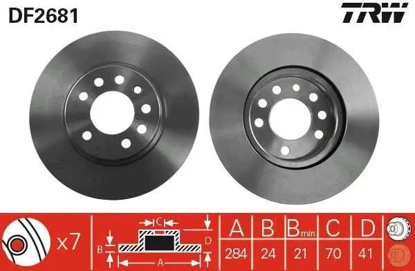 TRW DF2681 Ön Fren Diski resmi
