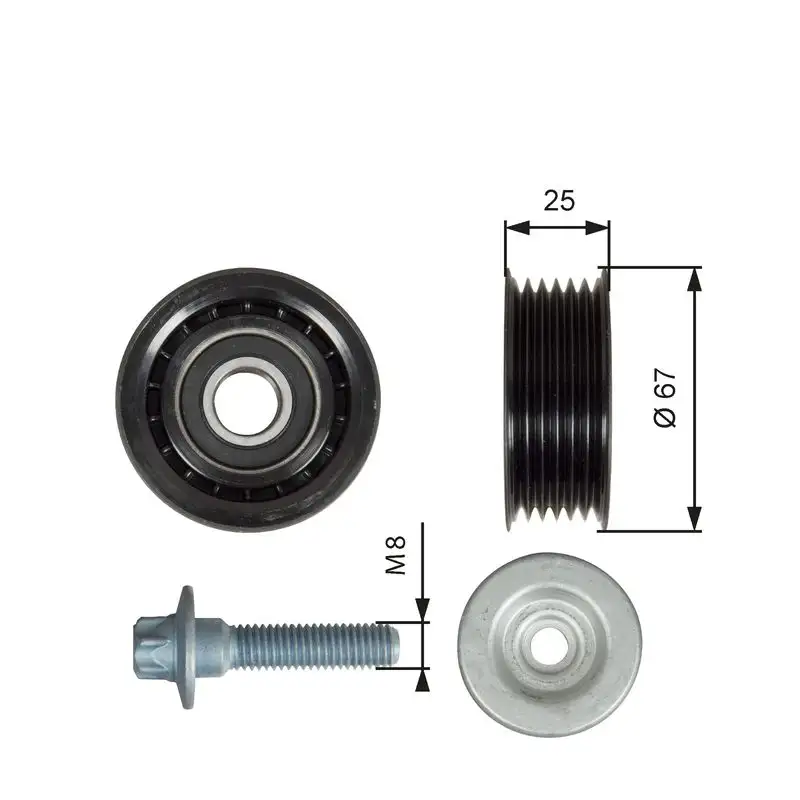 GATES T36619 Alternatör Gergi Rulmanı A1562020619 resmi