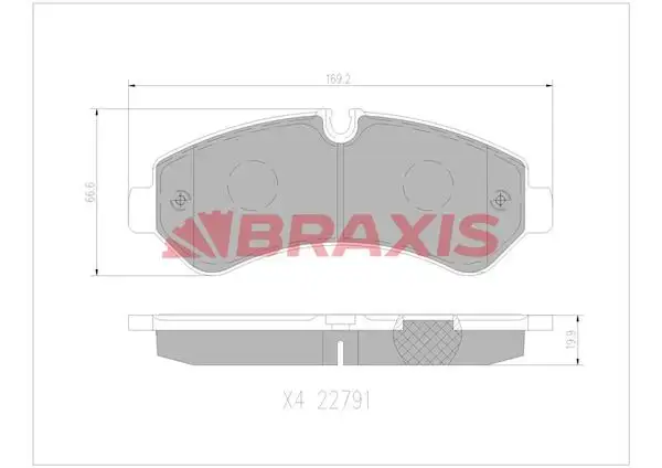 BRAXIS AA0755 Arka Fren Balatası resmi