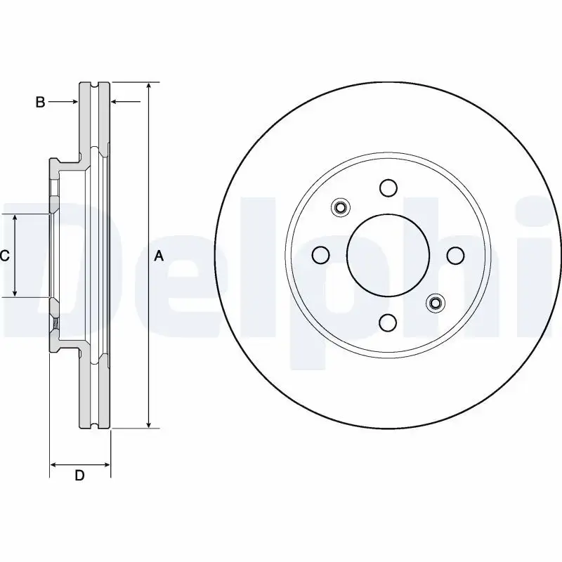 DELPHI BG4744C Ön Fren Diski resmi
