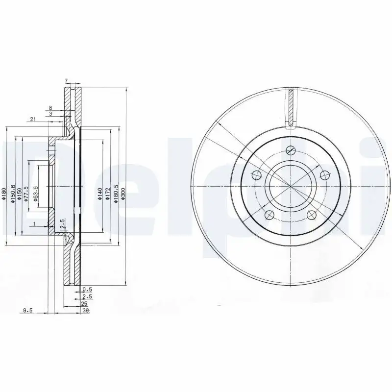 DELPHI BG3895C Ön Fren Diski resmi