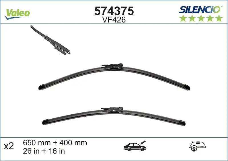 VALEO 574375 Silecek Süpürgesi (Takım) 93189190 resmi