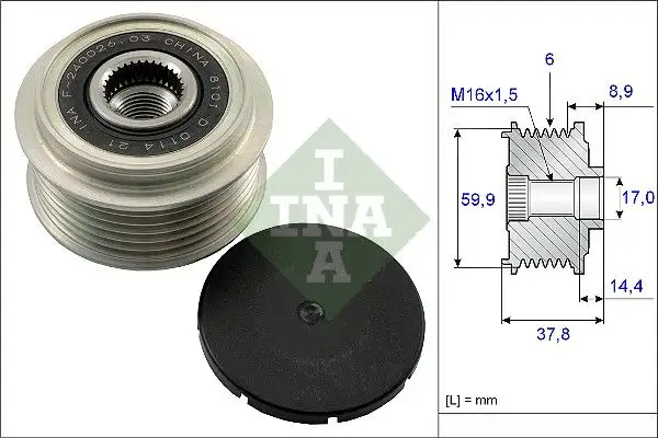 INA 535013510 Alternatör Kasnağı resmi