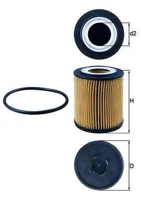 MAHLE OX182D Yağ Filtresi resmi