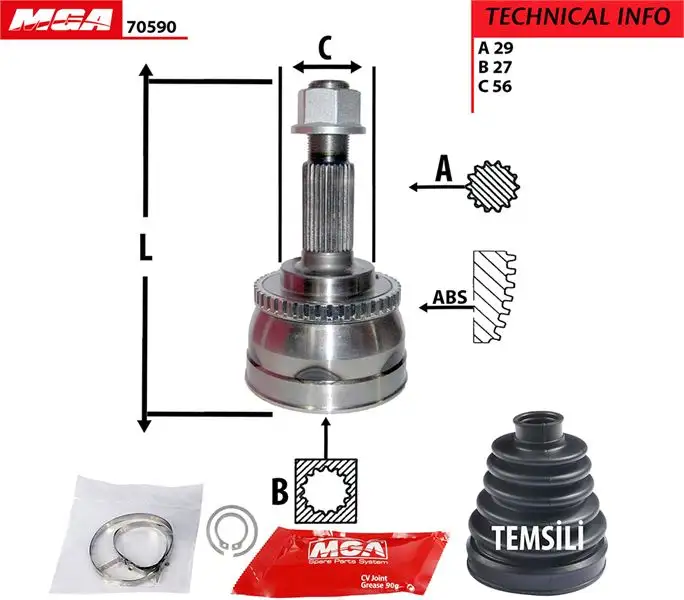 MGA 70590 Aks Kafası (Dış) resmi