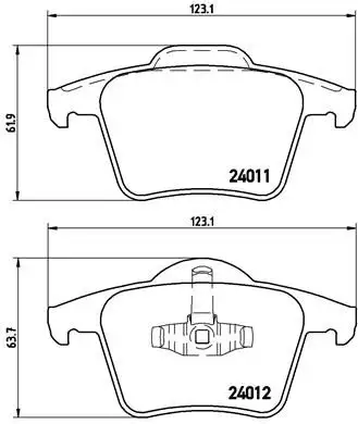BREMBO P86019 Arka Fren Balatası resmi