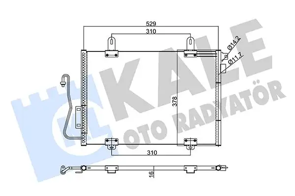 KALE 342810 Klima Radyatörü 7700414103 resmi