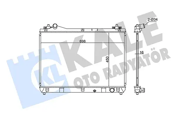 KALE 348645 Radyatör 1770066J20 resmi
