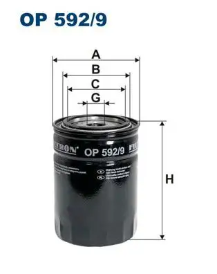 FILTRON OP592/9 Yağ Filtresi resmi