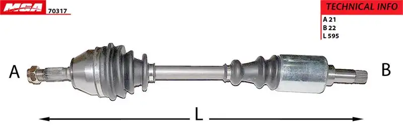 MGA 70317 Ön Aks (Sol) 3272R7 resmi