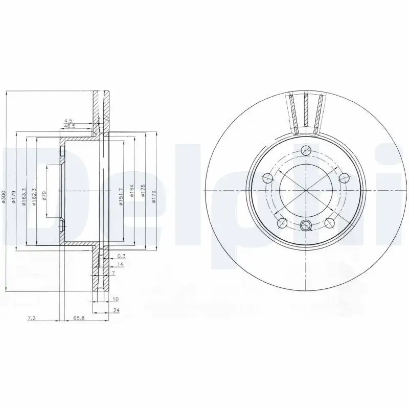 DELPHI BG3998C Ön Fren Diski 34116772669 resmi