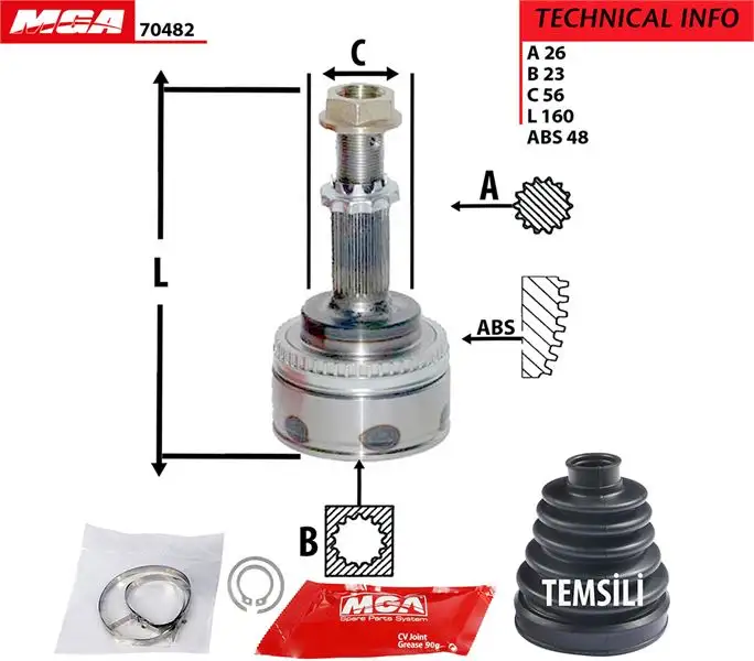 MGA 70482 Aks Kafası (Dış) 4347009740 resmi