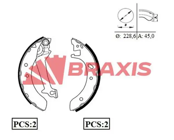 BRAXIS AC0046 Arka Fren Balatası resmi