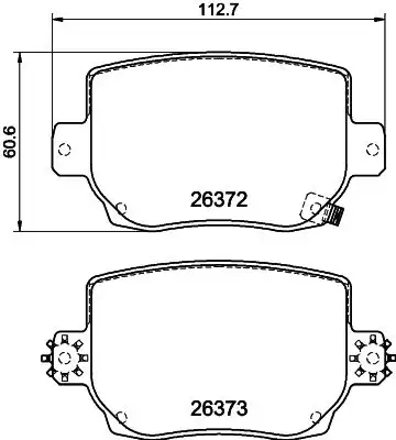 HELLA 8DB355041-041 Arka Fren Balatası resmi