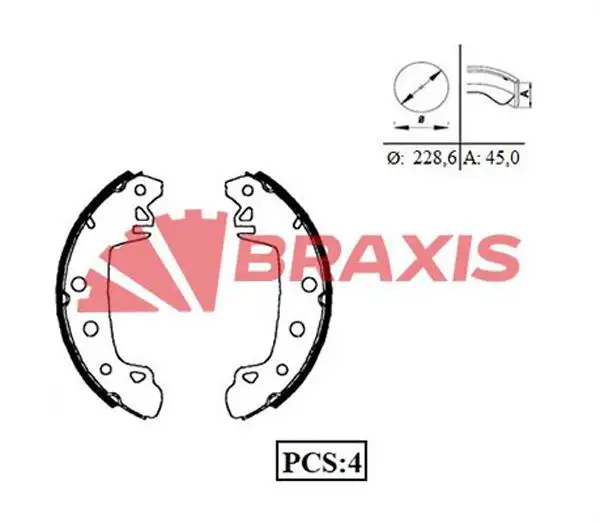 BRAXIS AC0018 Arka Fren Balatası resmi