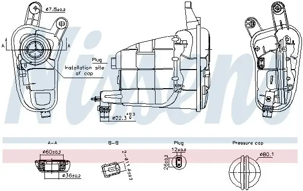 NISSENS 996315 Yedek Su Deposu resmi