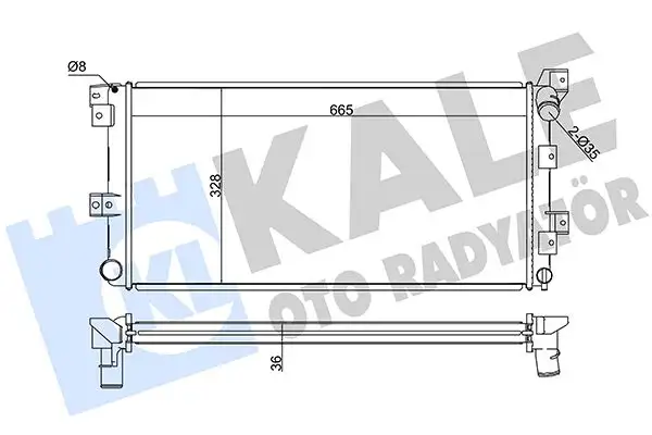 KALE 351935 Radyatör K4798013 resmi