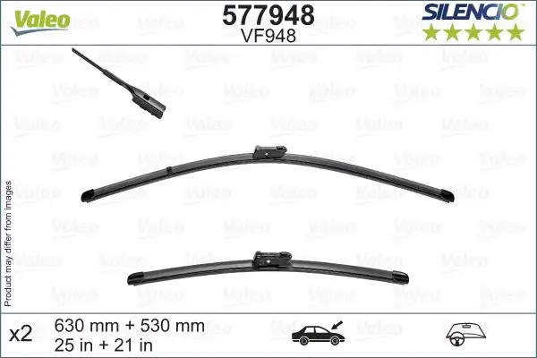 VALEO 577948 Silecek Süpürgesi (Takım) 566955426 resmi