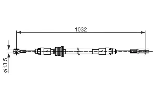BOSCH 1987482548 El Fren Halatı (Orta) 364024124R resmi