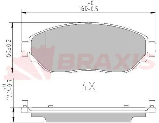 BRAXIS AA0606 Ön Fren Balatası resmi