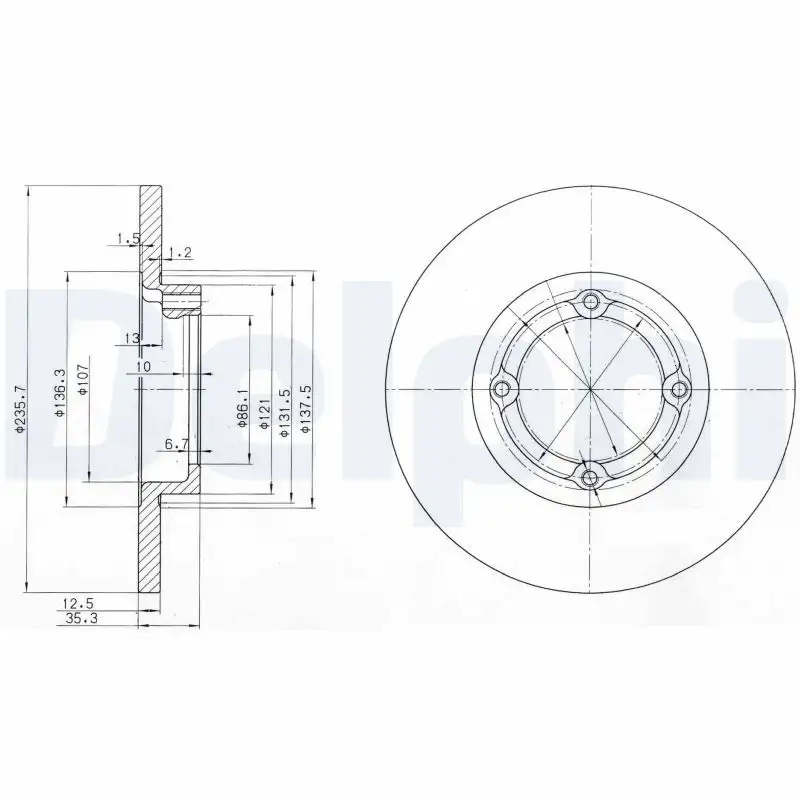 DELPHI BG3551 Ön Fren Diski resmi