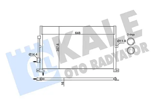 KALE 345375 Klima Radyatörü resmi
