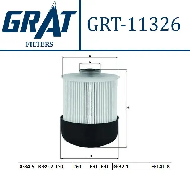 GRAT 11326 Yakıt Filtresi 164039560R resmi