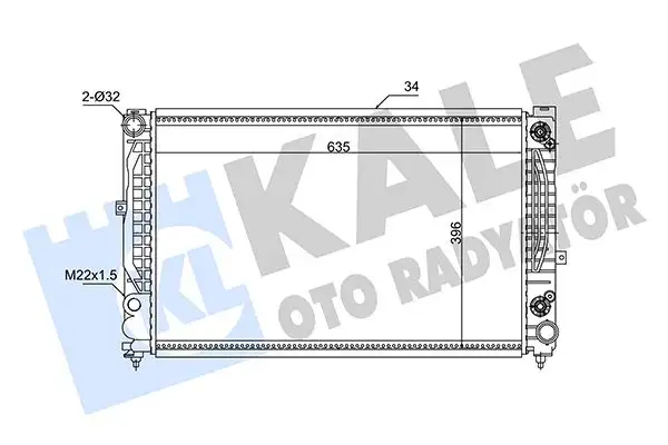 KALE 348310 Radyatör 8D0121251L resmi