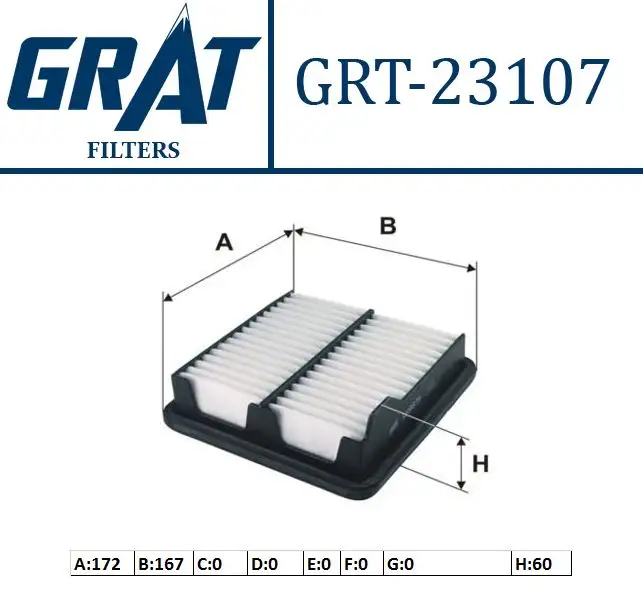 GRAT 23107 Hava Filtresi 17220RB0000 resmi