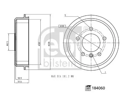 FEBI 184060 Fren Kampanası A1684230401 resmi