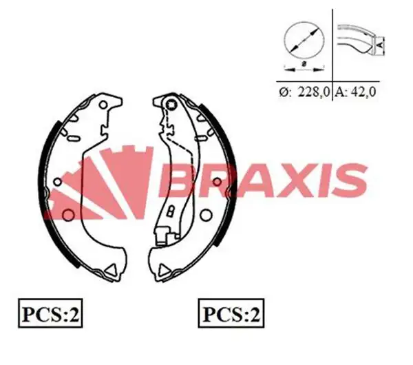BRAXIS AC0050 Arka Fren Balatası 9947939 resmi