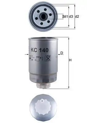 MAHLE KC140 Yakıt Filtresi resmi