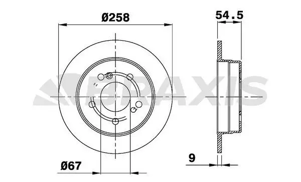 BRAXIS AE0223 Arka Fren Diski A2024230012 resmi