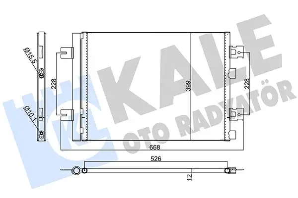 KALE 389300 Klima Radyatörü 921007794R resmi