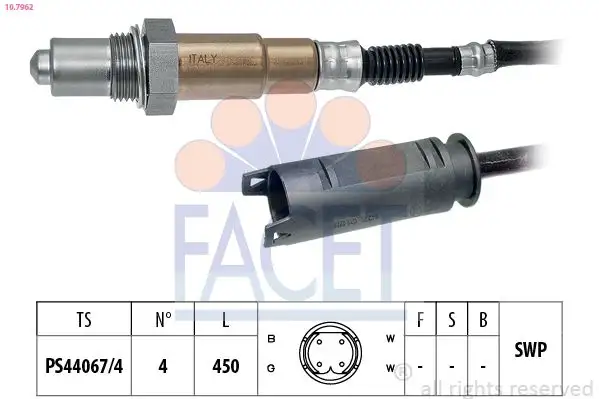 FACET 10.7962 Oksijen Sensörü 11787512002 resmi