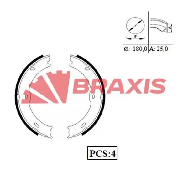 BRAXIS AC0071 El Fren Balatası 2E0698525 resmi